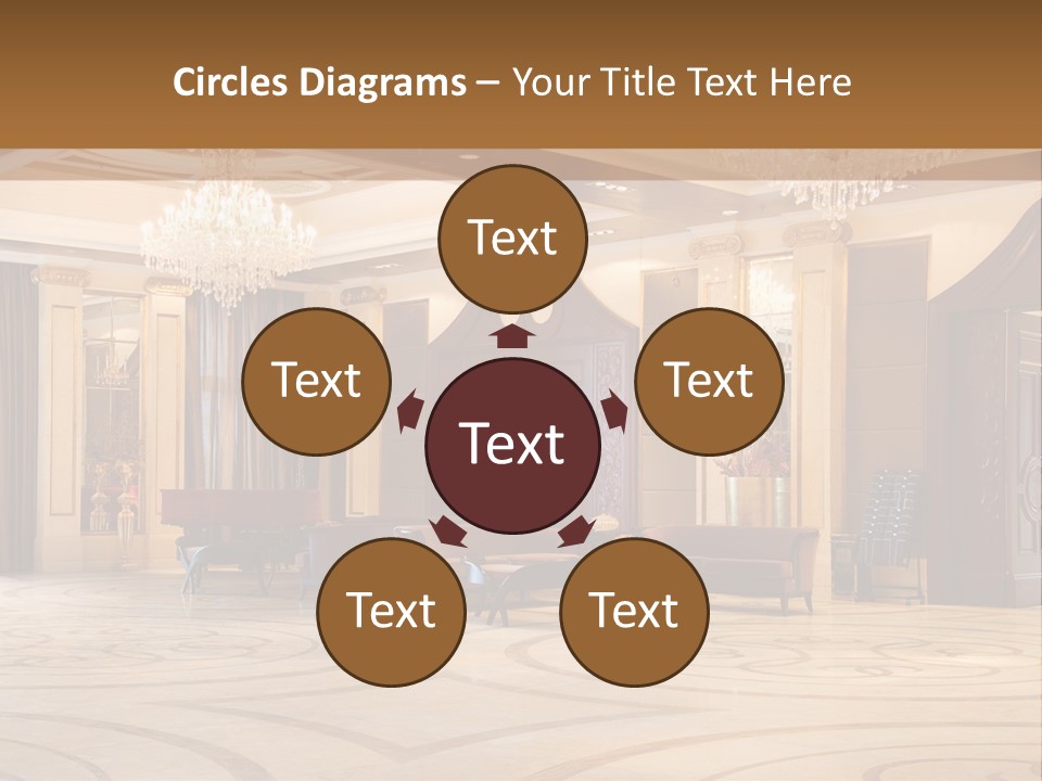 Modern Interior Of A Hall With A Soft Zone PowerPoint Template