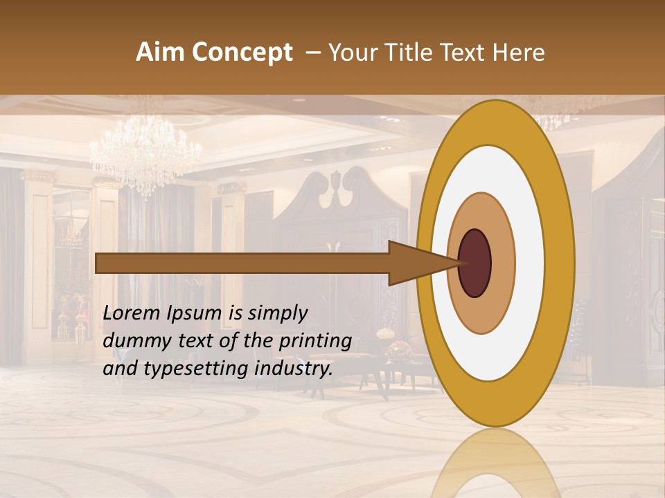 Modern Interior Of A Hall With A Soft Zone PowerPoint Template