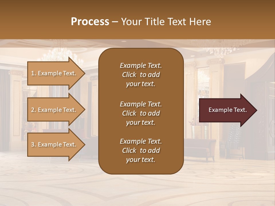 Modern Interior Of A Hall With A Soft Zone PowerPoint Template