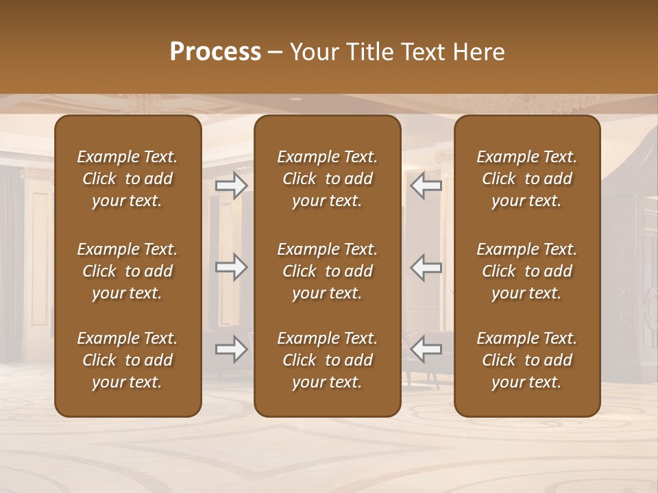 Modern Interior Of A Hall With A Soft Zone PowerPoint Template