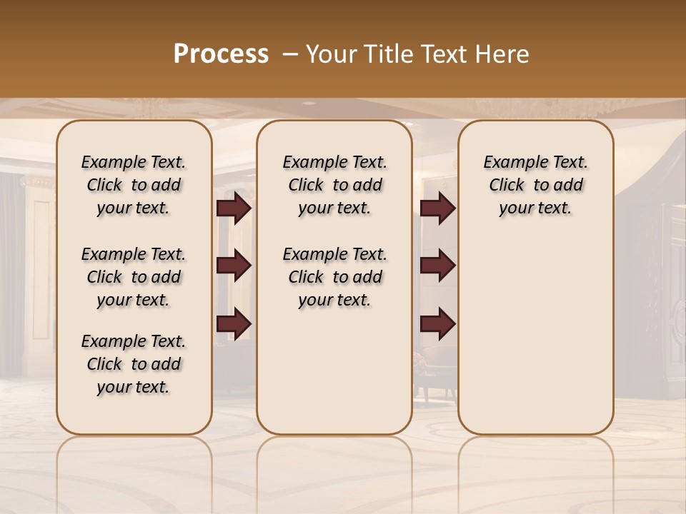 Modern Interior Of A Hall With A Soft Zone PowerPoint Template