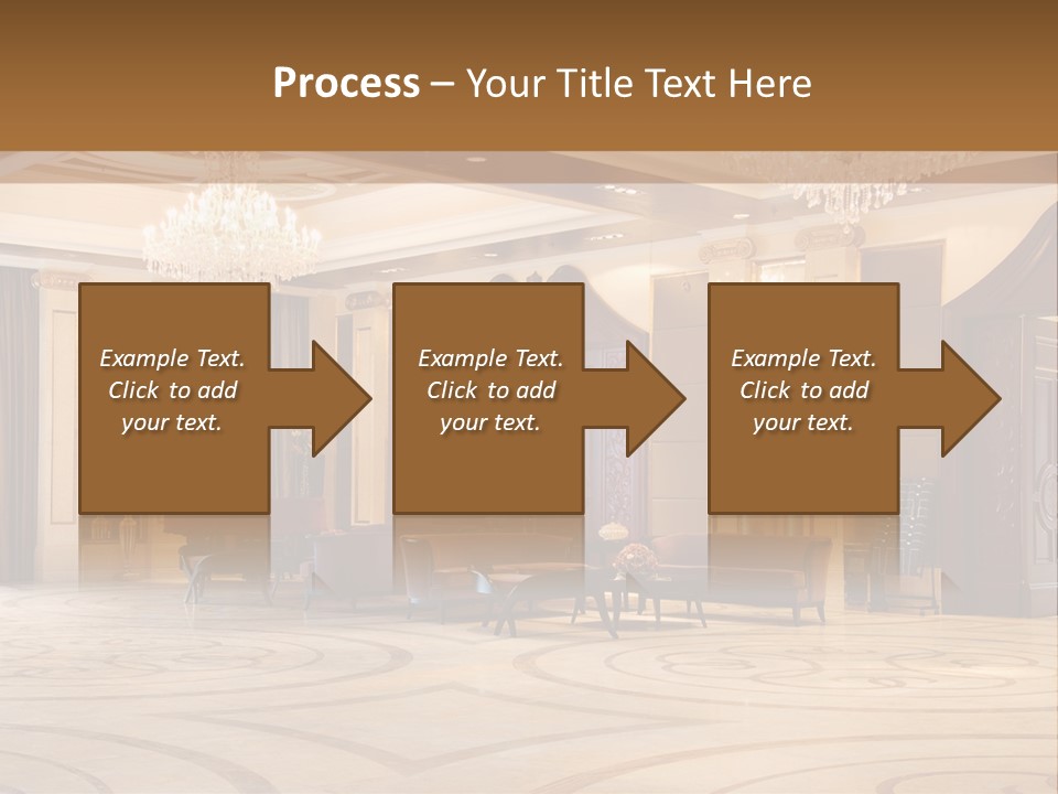 Modern Interior Of A Hall With A Soft Zone PowerPoint Template