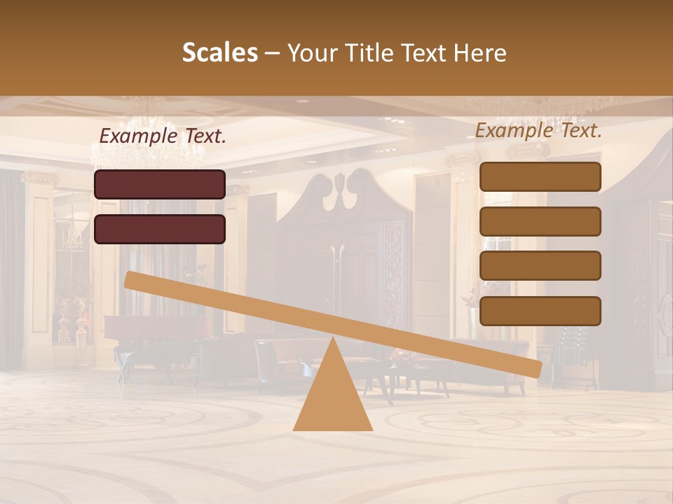 Modern Interior Of A Hall With A Soft Zone PowerPoint Template