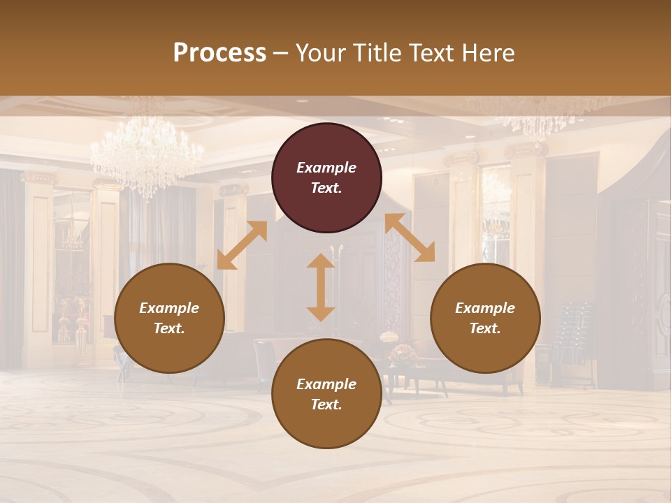 Modern Interior Of A Hall With A Soft Zone PowerPoint Template