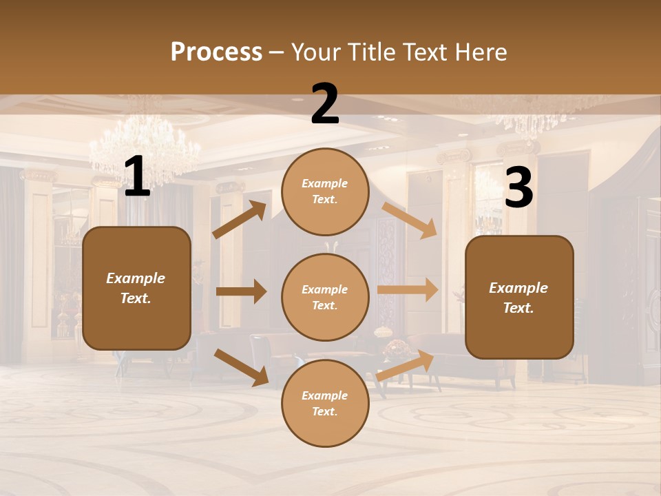 Modern Interior Of A Hall With A Soft Zone PowerPoint Template