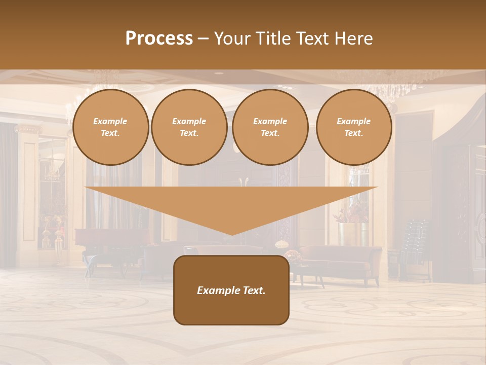 Modern Interior Of A Hall With A Soft Zone PowerPoint Template
