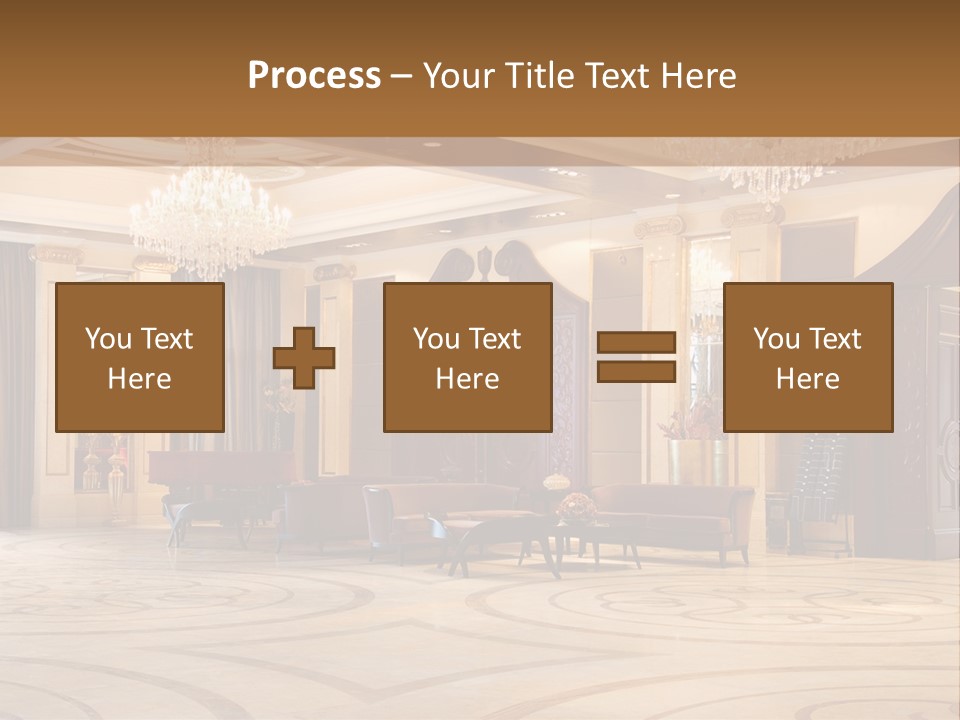 Modern Interior Of A Hall With A Soft Zone PowerPoint Template