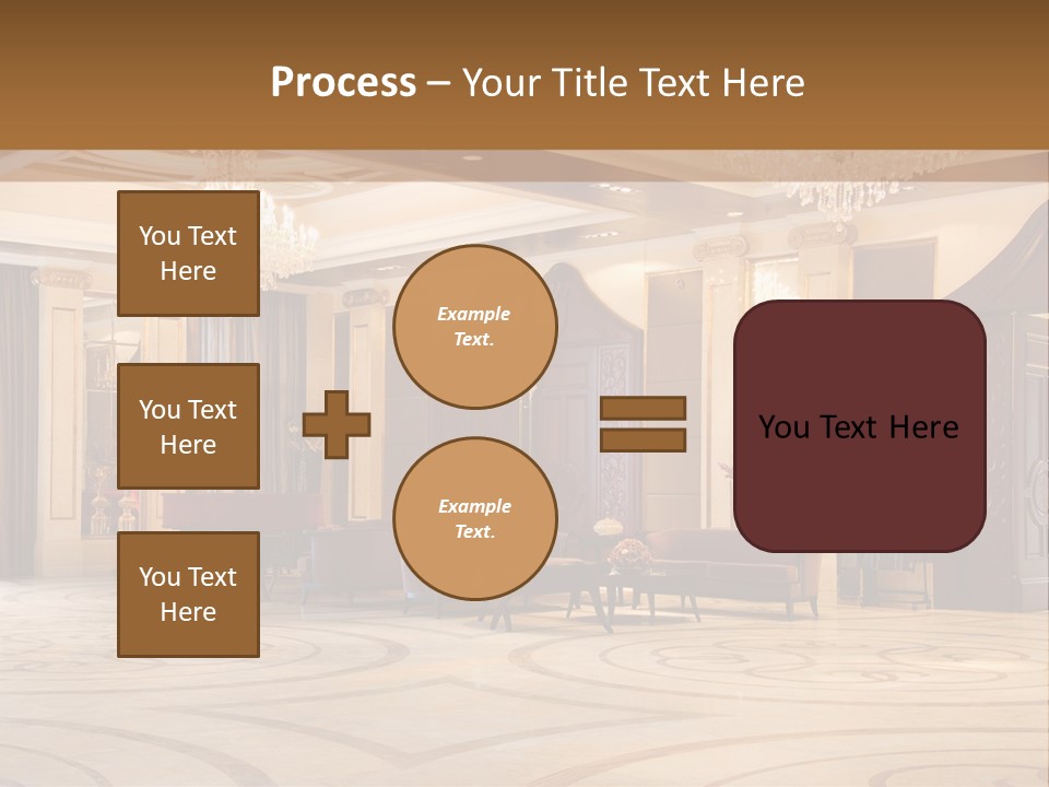 Modern Interior Of A Hall With A Soft Zone PowerPoint Template