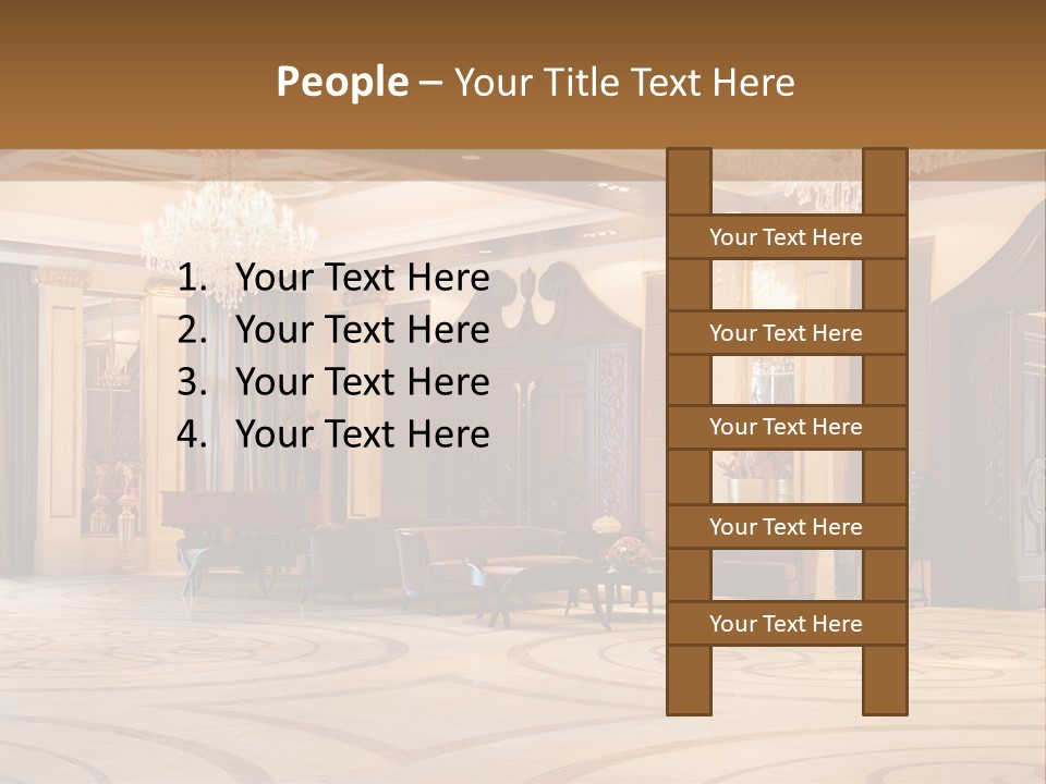 Modern Interior Of A Hall With A Soft Zone PowerPoint Template