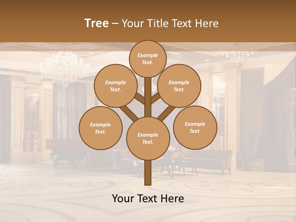 Modern Interior Of A Hall With A Soft Zone PowerPoint Template