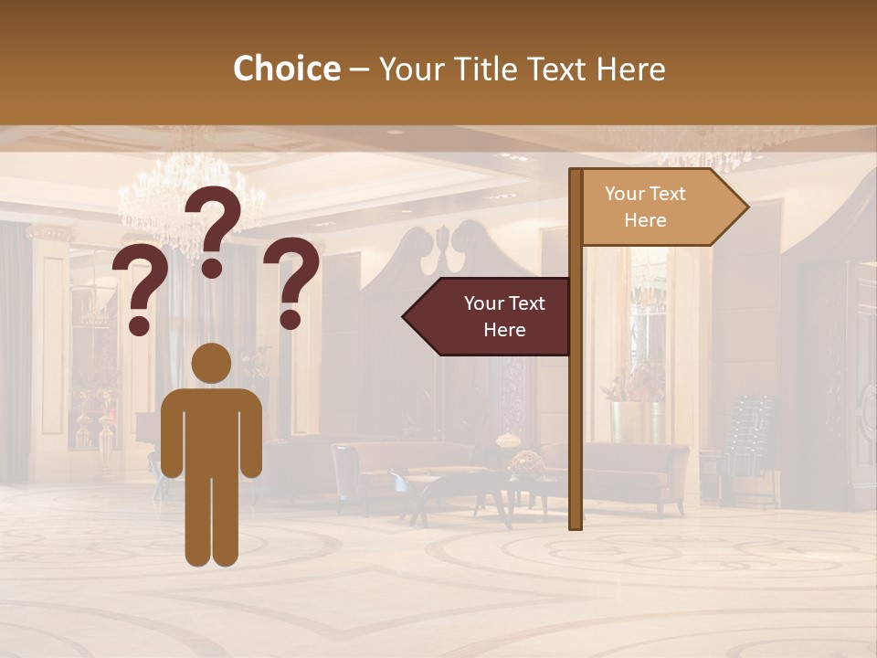 Modern Interior Of A Hall With A Soft Zone PowerPoint Template