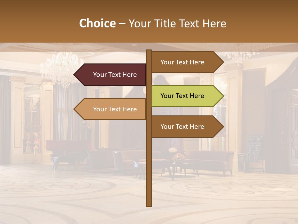 Modern Interior Of A Hall With A Soft Zone PowerPoint Template