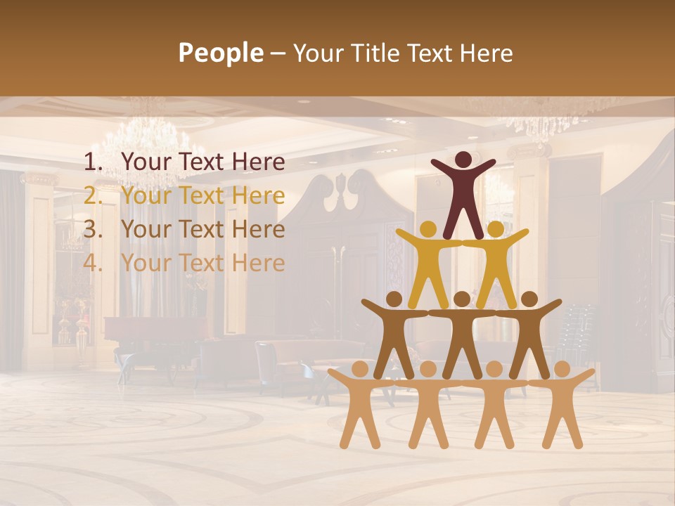 Modern Interior Of A Hall With A Soft Zone PowerPoint Template