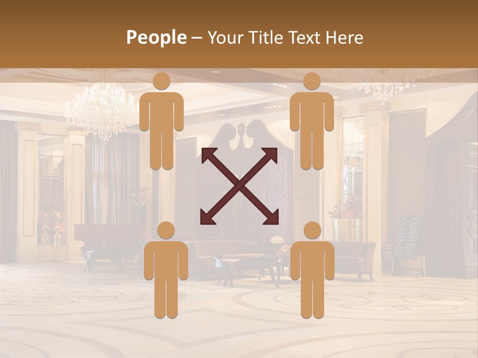 Modern Interior Of A Hall With A Soft Zone PowerPoint Template