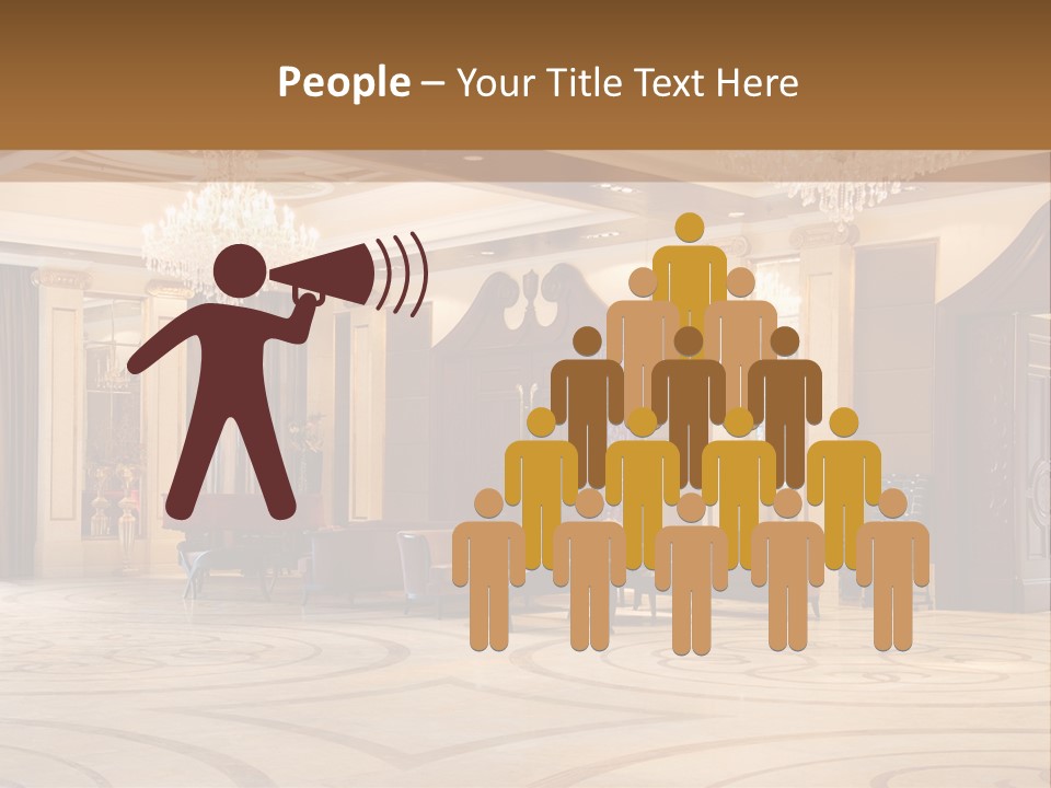 Modern Interior Of A Hall With A Soft Zone PowerPoint Template