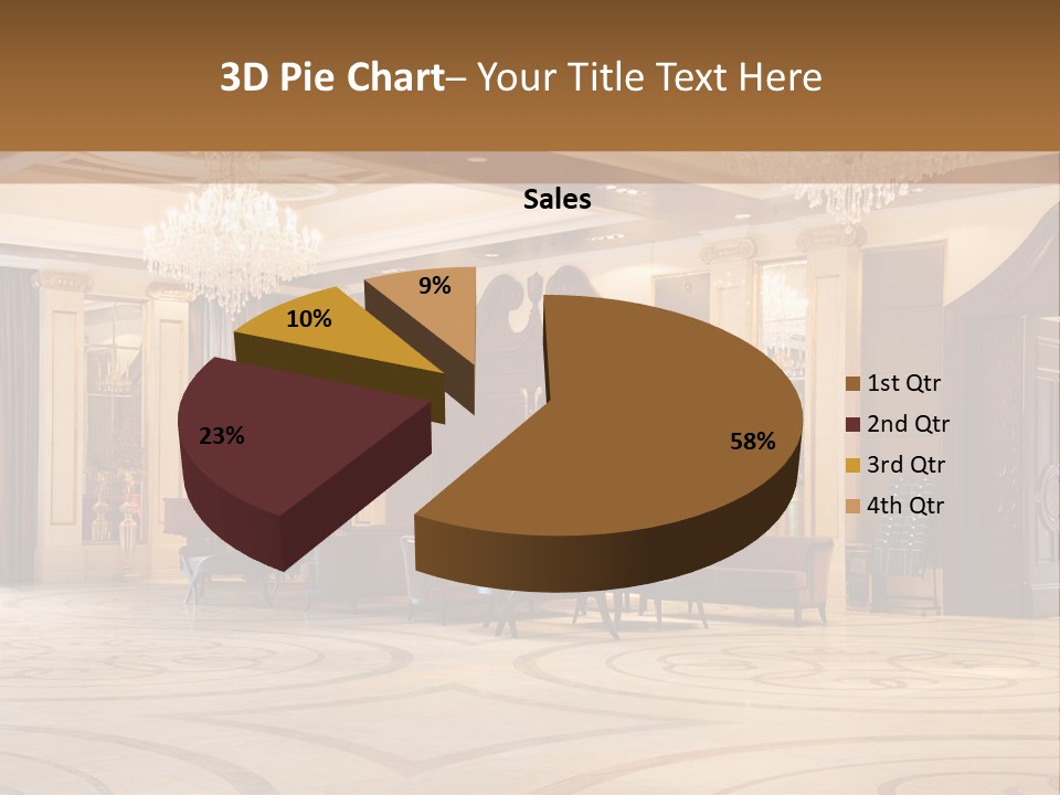 Modern Interior Of A Hall With A Soft Zone PowerPoint Template