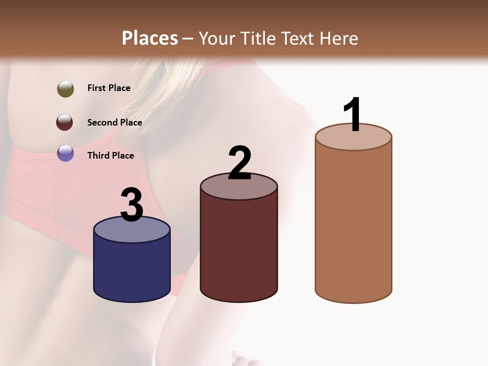 Pretty Girl Lifting Weights, Facing Away From Camera PowerPoint Template