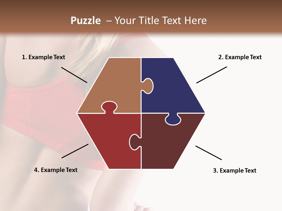 Pretty Girl Lifting Weights, Facing Away From Camera PowerPoint Template