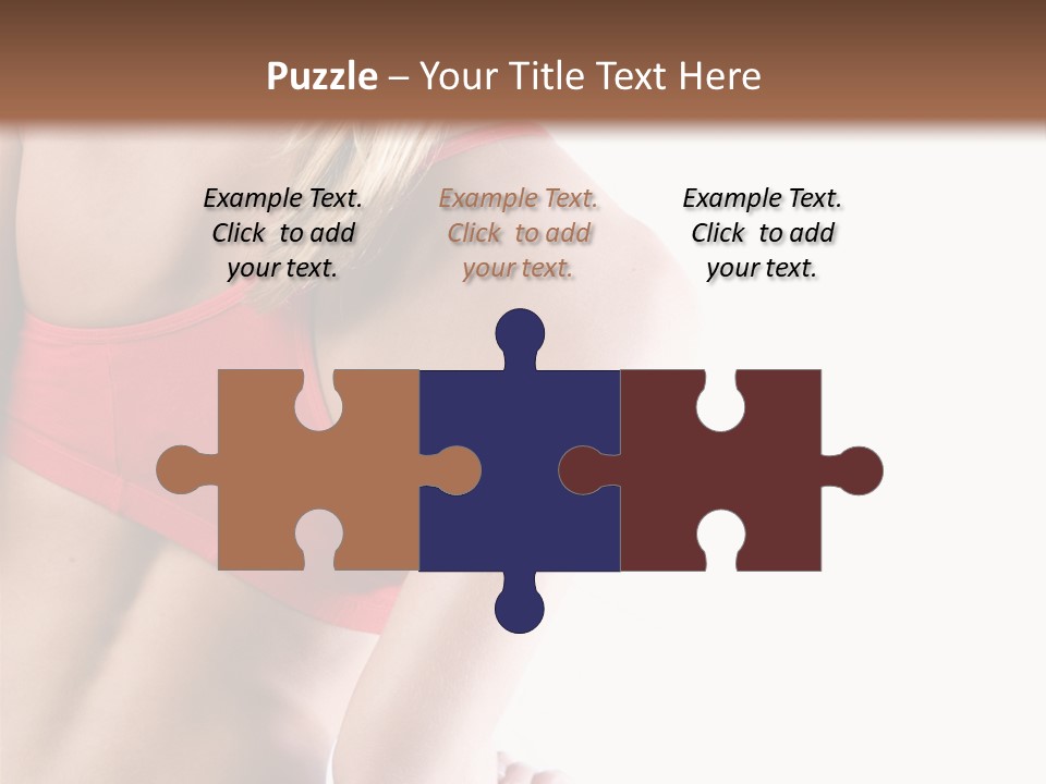 Pretty Girl Lifting Weights, Facing Away From Camera PowerPoint Template