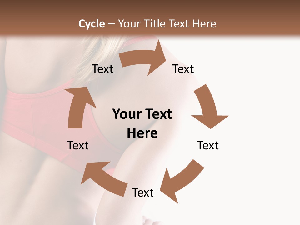 Pretty Girl Lifting Weights, Facing Away From Camera PowerPoint Template