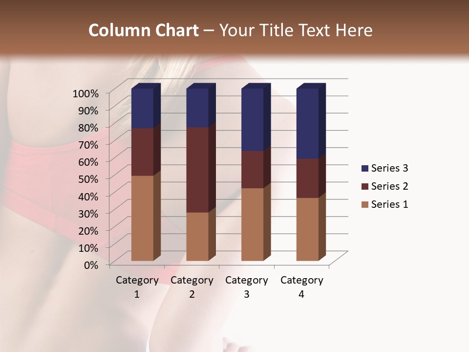 Pretty Girl Lifting Weights, Facing Away From Camera PowerPoint Template