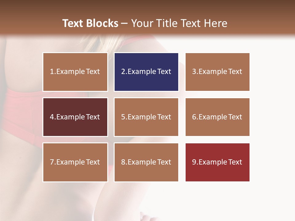 Pretty Girl Lifting Weights, Facing Away From Camera PowerPoint Template