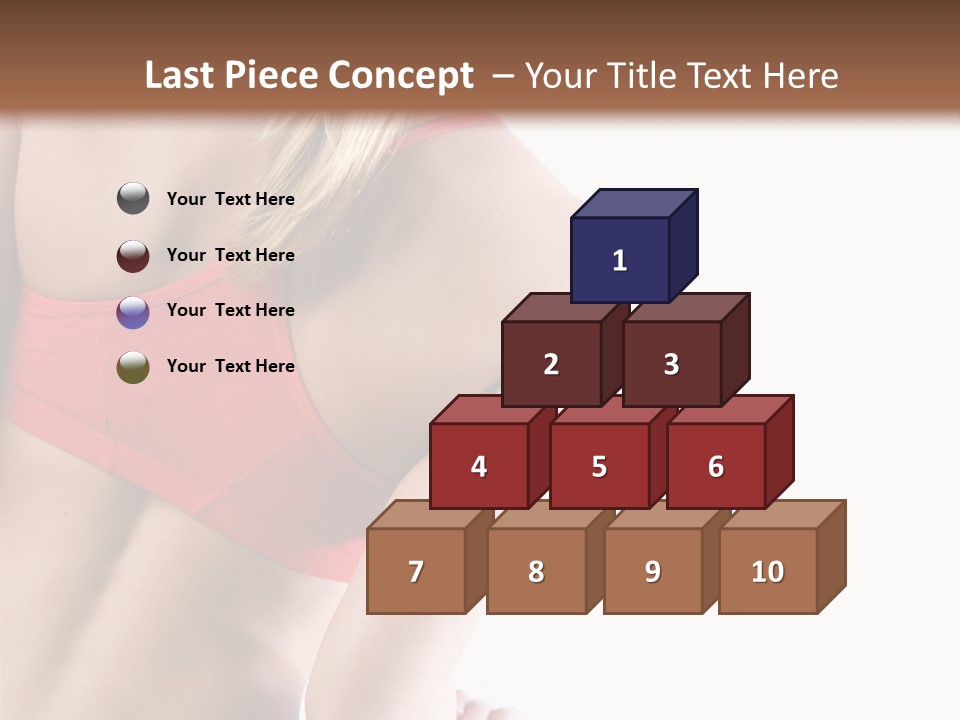 Pretty Girl Lifting Weights, Facing Away From Camera PowerPoint Template