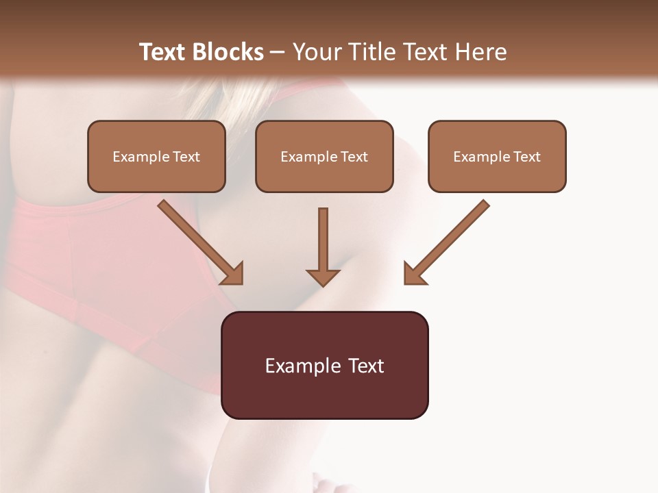 Pretty Girl Lifting Weights, Facing Away From Camera PowerPoint Template