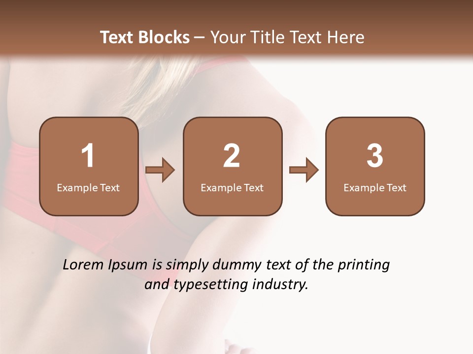 Pretty Girl Lifting Weights, Facing Away From Camera PowerPoint Template