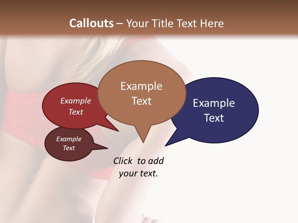 Pretty Girl Lifting Weights, Facing Away From Camera PowerPoint Template