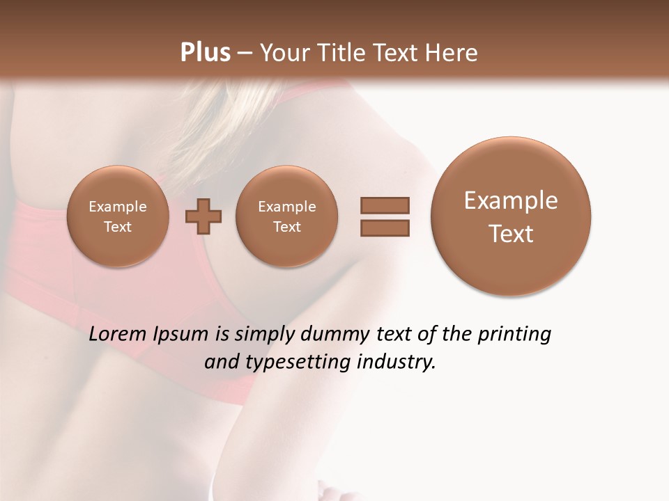 Pretty Girl Lifting Weights, Facing Away From Camera PowerPoint Template