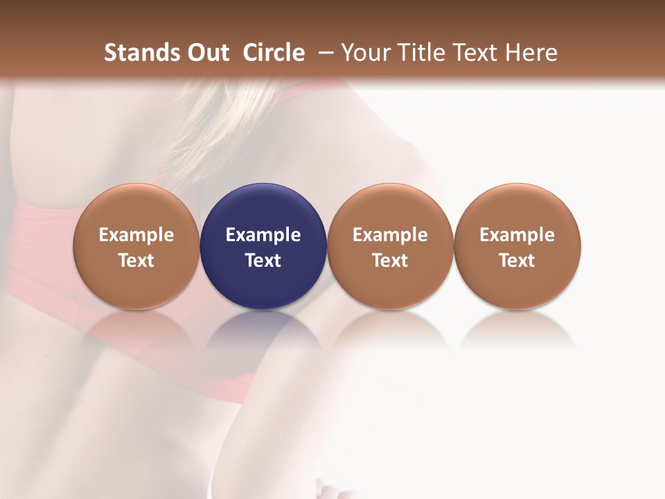 Pretty Girl Lifting Weights, Facing Away From Camera PowerPoint Template