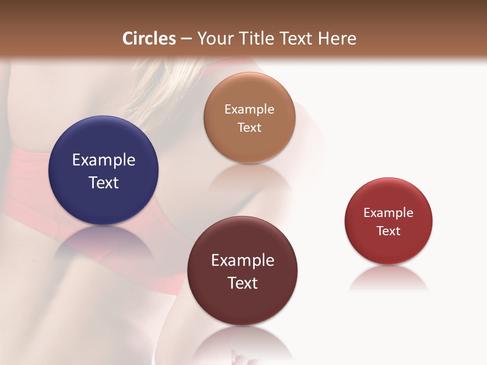 Pretty Girl Lifting Weights, Facing Away From Camera PowerPoint Template