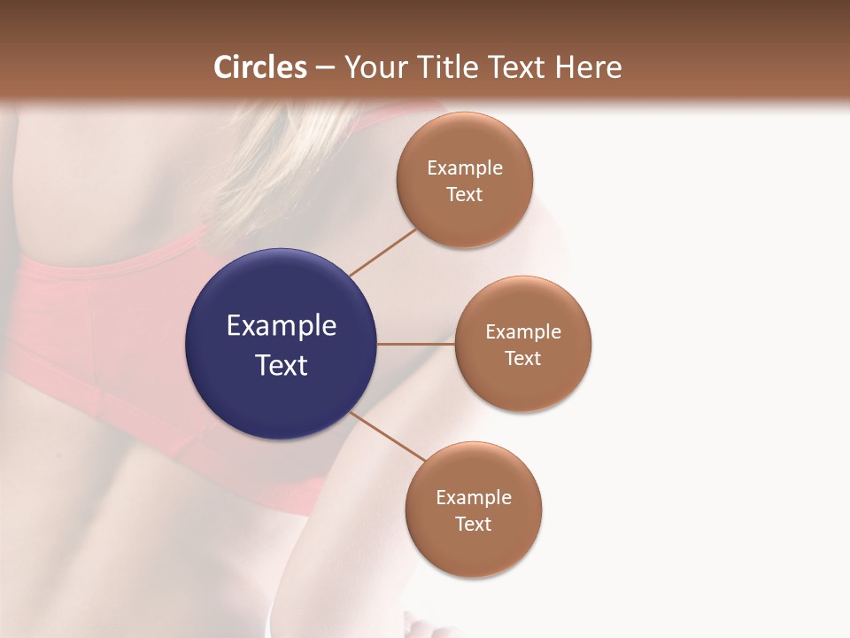 Pretty Girl Lifting Weights, Facing Away From Camera PowerPoint Template