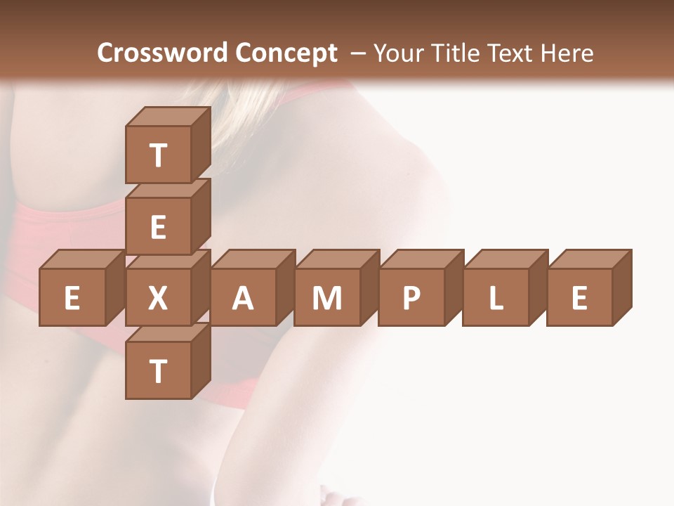 Pretty Girl Lifting Weights, Facing Away From Camera PowerPoint Template