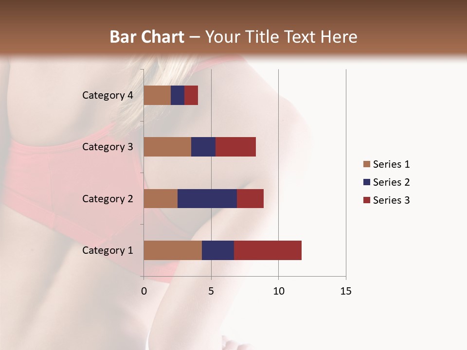 Pretty Girl Lifting Weights, Facing Away From Camera PowerPoint Template