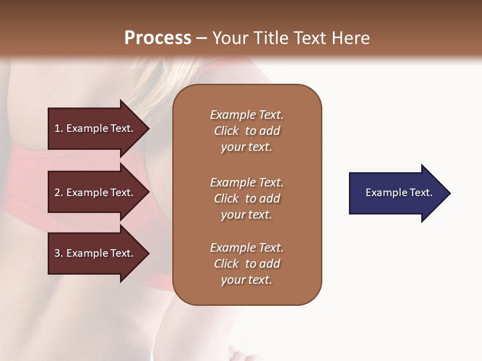 Pretty Girl Lifting Weights, Facing Away From Camera PowerPoint Template