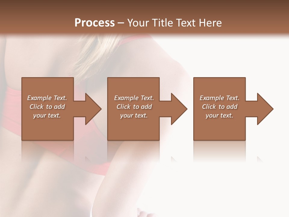 Pretty Girl Lifting Weights, Facing Away From Camera PowerPoint Template