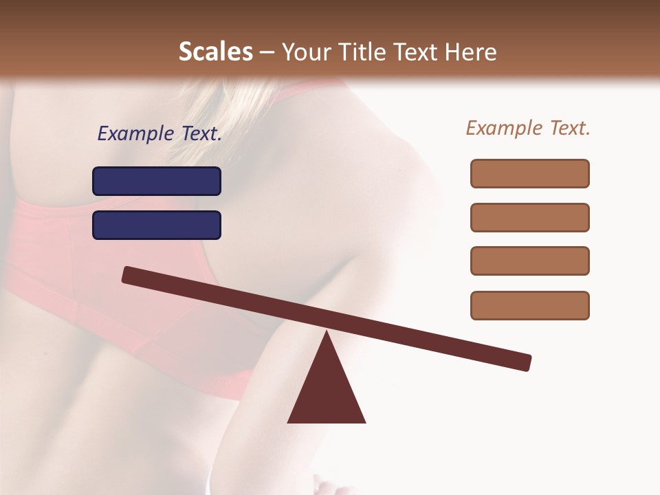 Pretty Girl Lifting Weights, Facing Away From Camera PowerPoint Template