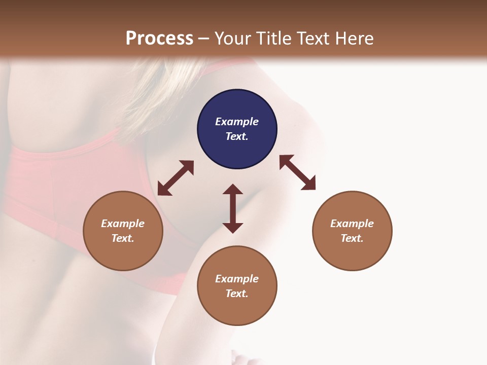 Pretty Girl Lifting Weights, Facing Away From Camera PowerPoint Template