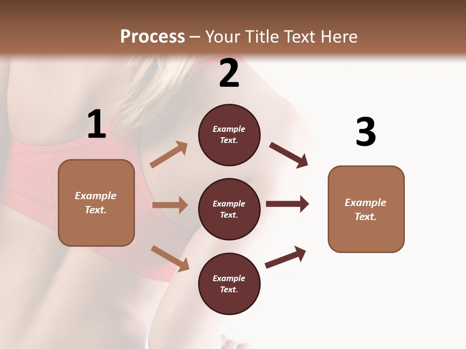 Pretty Girl Lifting Weights, Facing Away From Camera PowerPoint Template