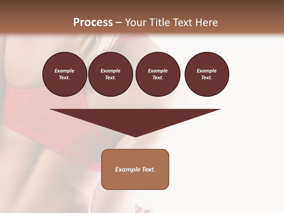 Pretty Girl Lifting Weights, Facing Away From Camera PowerPoint Template