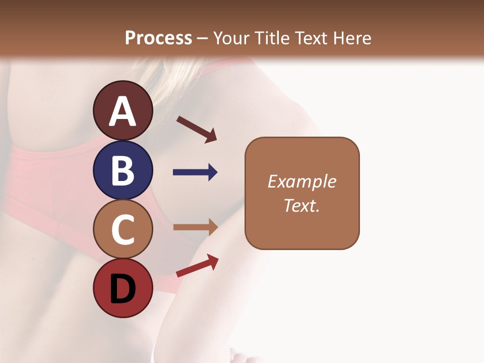 Pretty Girl Lifting Weights, Facing Away From Camera PowerPoint Template