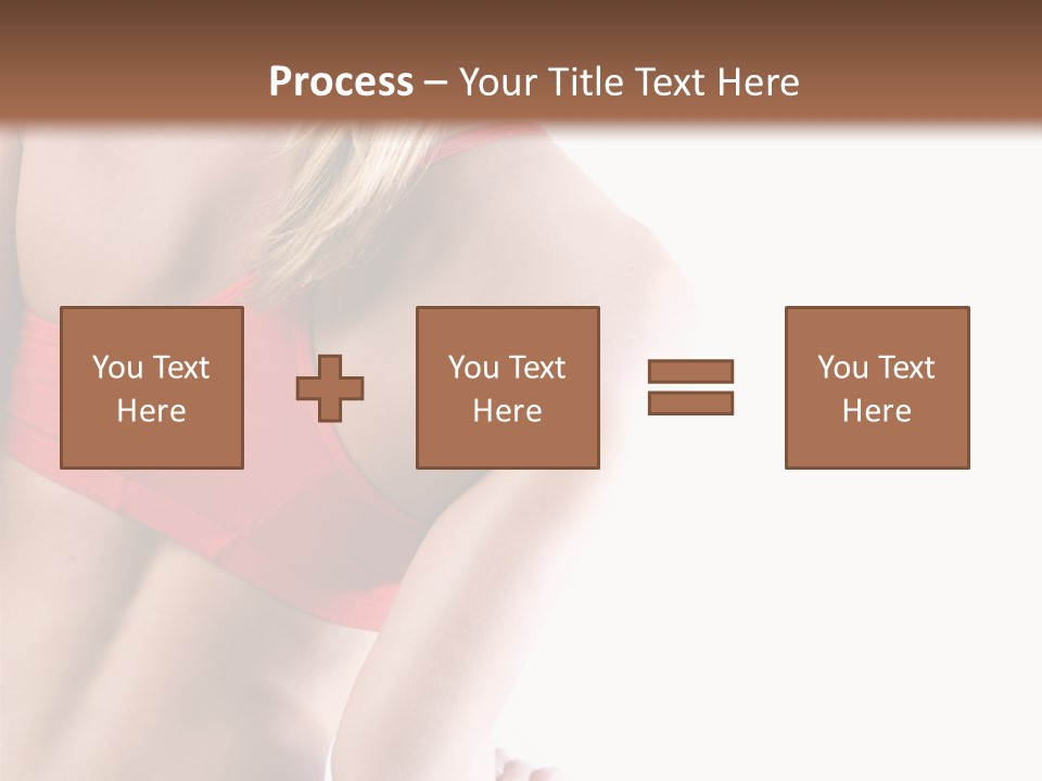 Pretty Girl Lifting Weights, Facing Away From Camera PowerPoint Template