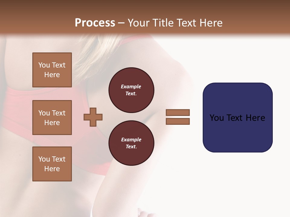 Pretty Girl Lifting Weights, Facing Away From Camera PowerPoint Template