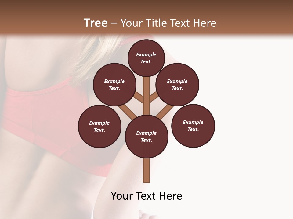 Pretty Girl Lifting Weights, Facing Away From Camera PowerPoint Template