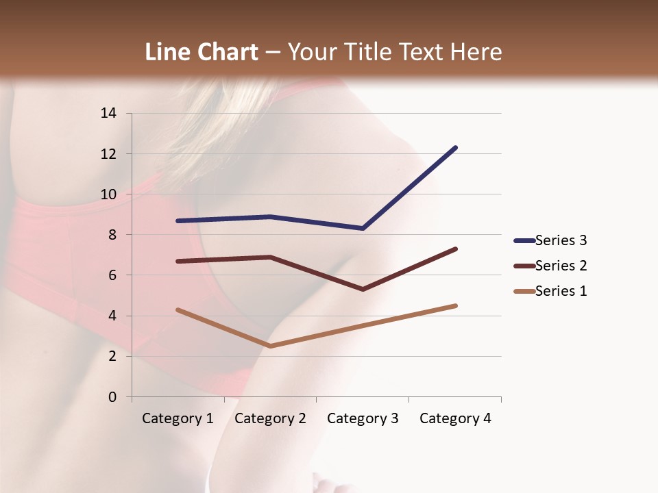 Pretty Girl Lifting Weights, Facing Away From Camera PowerPoint Template