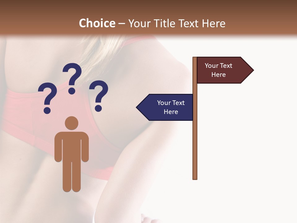 Pretty Girl Lifting Weights, Facing Away From Camera PowerPoint Template