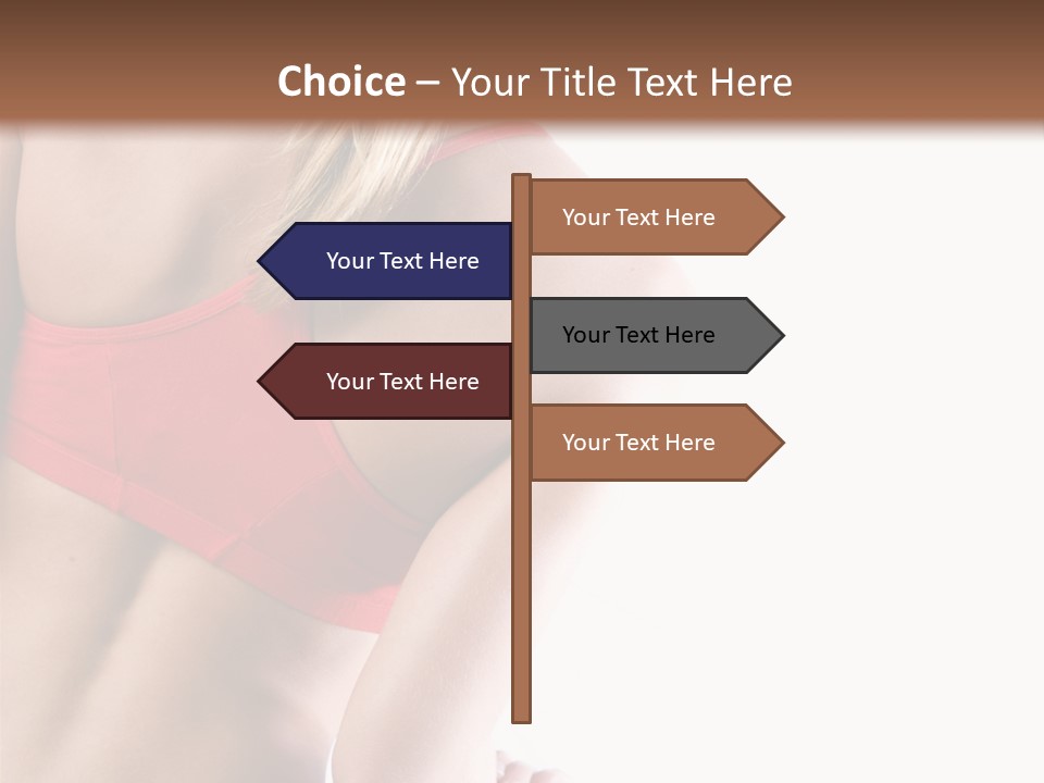 Pretty Girl Lifting Weights, Facing Away From Camera PowerPoint Template