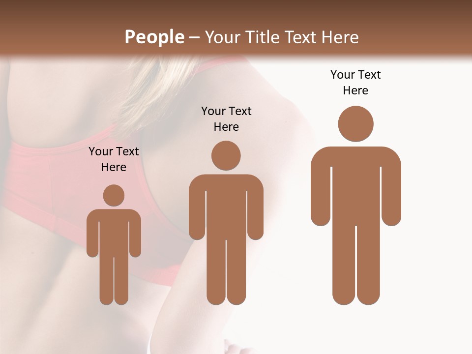 Pretty Girl Lifting Weights, Facing Away From Camera PowerPoint Template